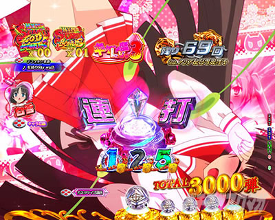 P緋弾のアリア〜緋緋神降臨〜ラッキートリガーVer. P緋弾のアリアLT|いたずらボタン予告・連打_白雪 Lv3