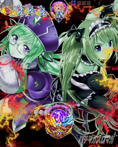 Pクイーンズブレイド4 UNLIMITED パチンコ|図柄拡大先読み予告 先読み